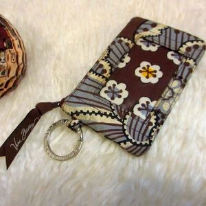 Vera Bradley Zip ID Case & Ring Signature Cotton